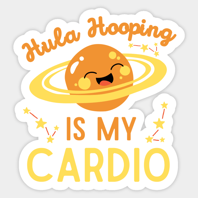 Hula Hooping is My Cardio Sticker by The WYLD Tribe